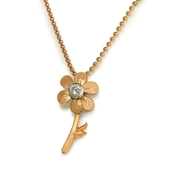 Rose Gold Flower Pendant