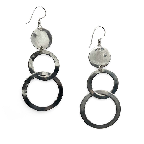 Silver Circle Earrings