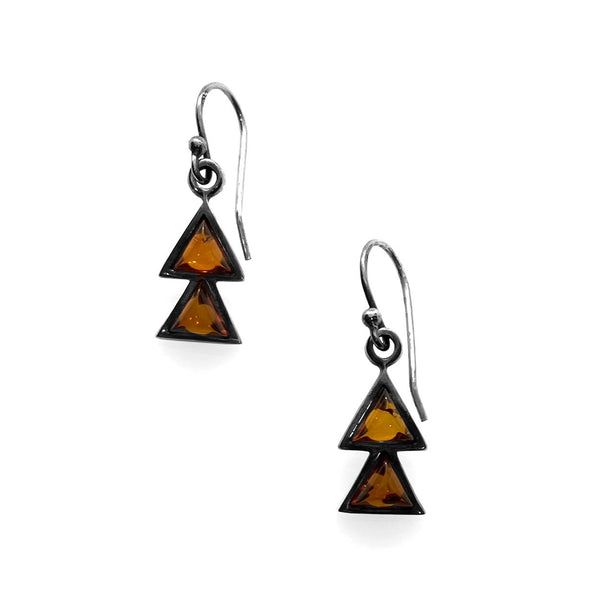 Silver Triangle Earrings